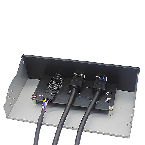 USB Front Panel For PC USB 3.2 GEN1 3.5 Inch Optical Drive Bay HD-AUDIO audio 19 PIN to A port Optical drive Panel 2U+AUDIO