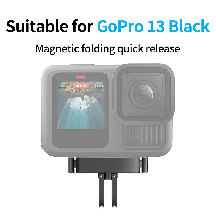 Magnetic Quick Release Base for GoPro Hero13 Metal folding quick release adapter Base
