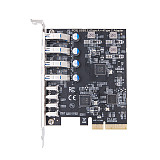 USB 3.2 gen2 expansion card 8-port adapter card PCI-E to 4-port Type-C 4-port Type-A for Desktop computer PC