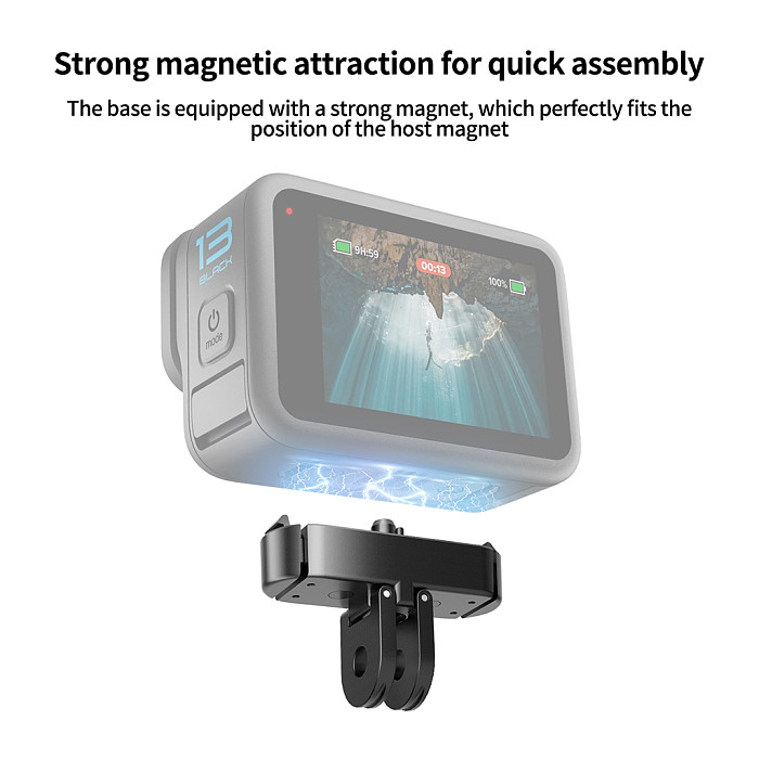 Magnetic Quick Release Base for GoPro Hero13 Metal folding quick release adapter Base