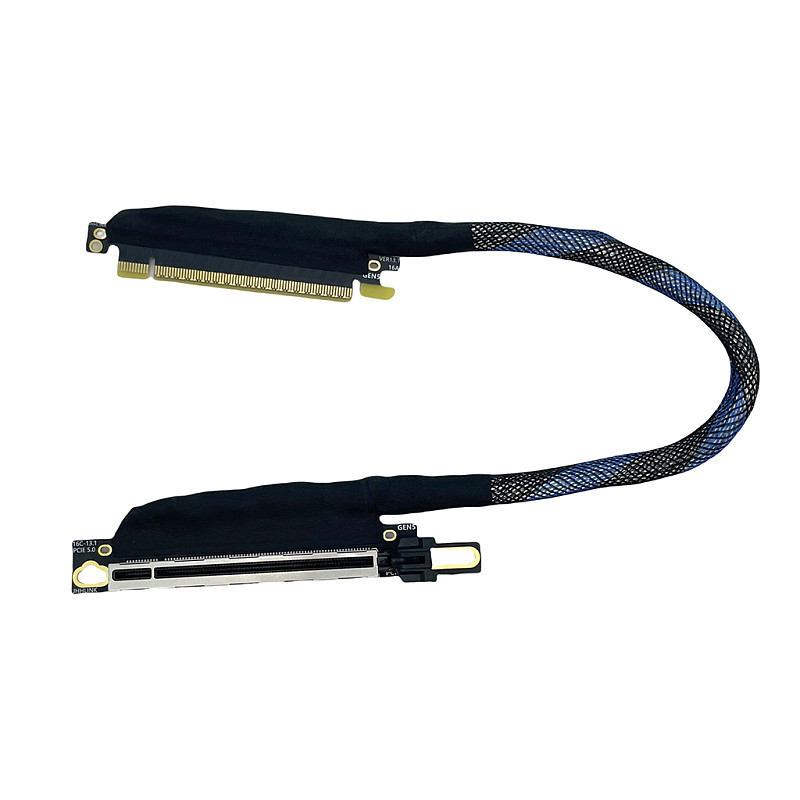 PCIE 5.0 X16 Server graphics card extension cable GEN5.0 Cord for AI Server Silver-plated Wire GPU Lossless 64GB\S