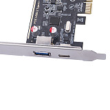 USB 3.2 gen2 dual channel 10Gbps PCIE USB3.2 Type A + Type C Adapter Desktop computer PC expansion card