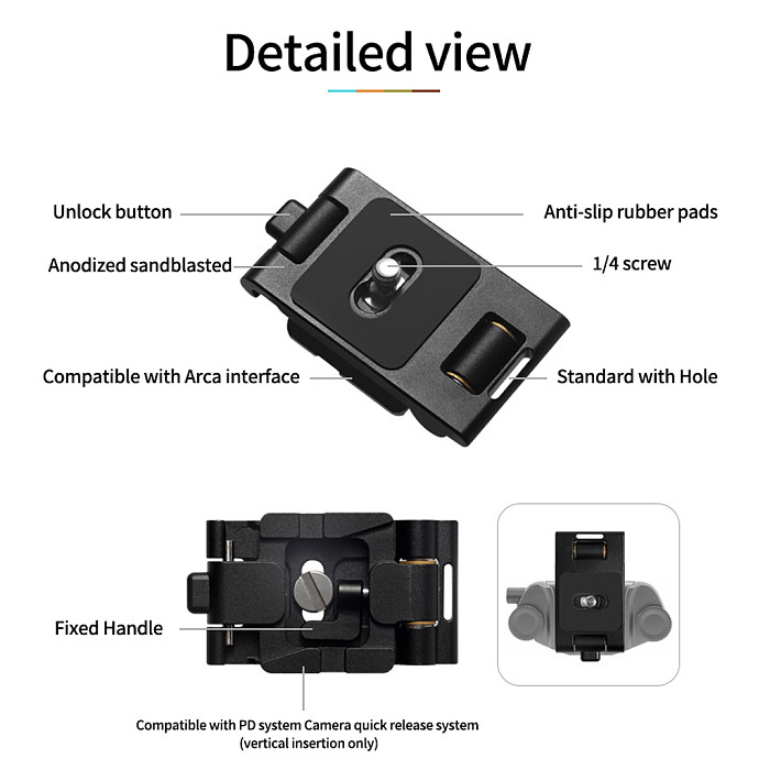 Universal Folding Vertical Camera Quick Release Plate Suitable for Sony A7 Canon D Fuji XTL DSLR Camera Base Holder Vertical clapping board