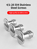 Stainless steel 1/4 Camera Fixing Screw for DSLR Camera Cage Tripod Quick Release Plate 1/4 Socket Cap for Tripod