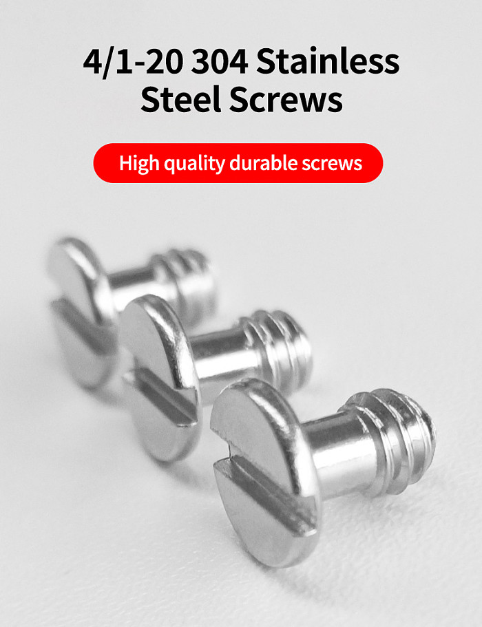 Stainless steel 1/4 Camera Fixing Screw for DSLR Camera Cage Tripod Quick Release Plate 1/4 Socket Cap for Tripod
