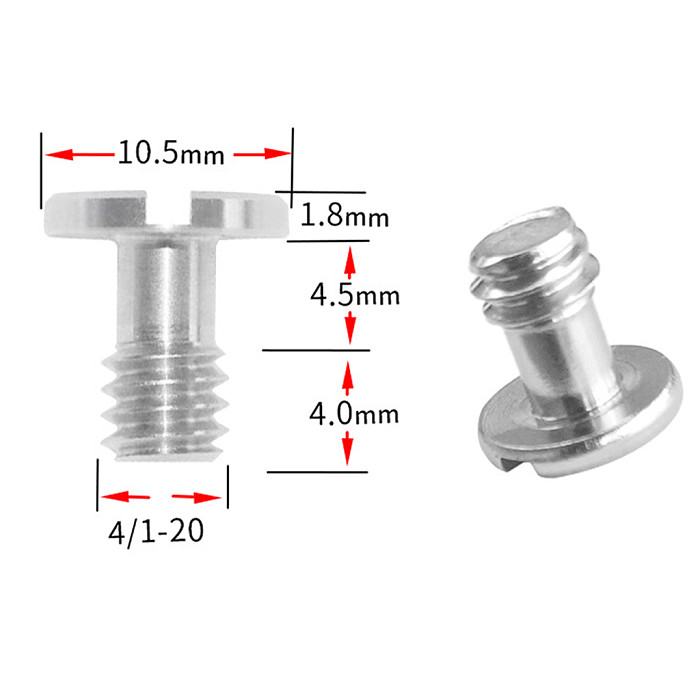 Stainless steel 1/4 Camera Fixing Screw for DSLR Camera Cage Tripod Quick Release Plate 1/4 Socket Cap for Tripod