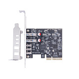 USB 3.2 GEN2 expansion card 10Gbps PCI-E 4X to TYPE-C+Type-A 5-port adapter card Converter for PC Computer