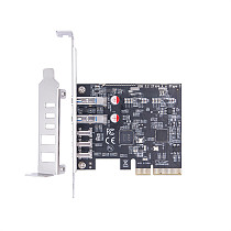 USB 3.2 GEN2 expansion card 10Gbps PCI-E 4X to TYPE-C+Type-A 5-port adapter card Converter for PC Computer
