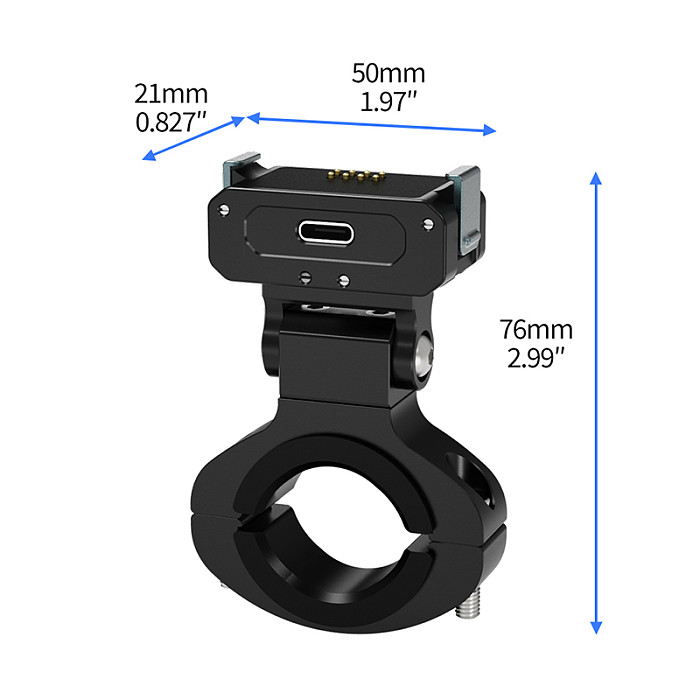 Action 2 Charging Type-c Magnetic quick loading bike clip Sports camera cycling stand Mount for DJI Action 5 pro 4 3 2 quick release bracket