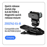 Magnetic suction Quick release cold Shoe to Shoulder strap clip for DJI Action 5pro 4 3 2 Sports camera quick install bracket