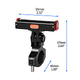 XT-XINTE Aluminum alloy camera magnetic charging quick release bike clip Handlebar mounting bracket Sports camera cycling accessories for insta360 GO3/GO3S