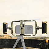Universal Smartphone Video Rig with Dual Handles Phone Cage Photography Aluminum Case Stabilizer for Video Recording Filmmaking