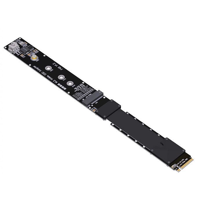Full Speed Extension Cable For M.2 NVMe SSD FFC MKey PCIe 5.0 GEN5 Solid State Drive Riser Card NVMe M.2 SSD PCI Express 5.0 X4