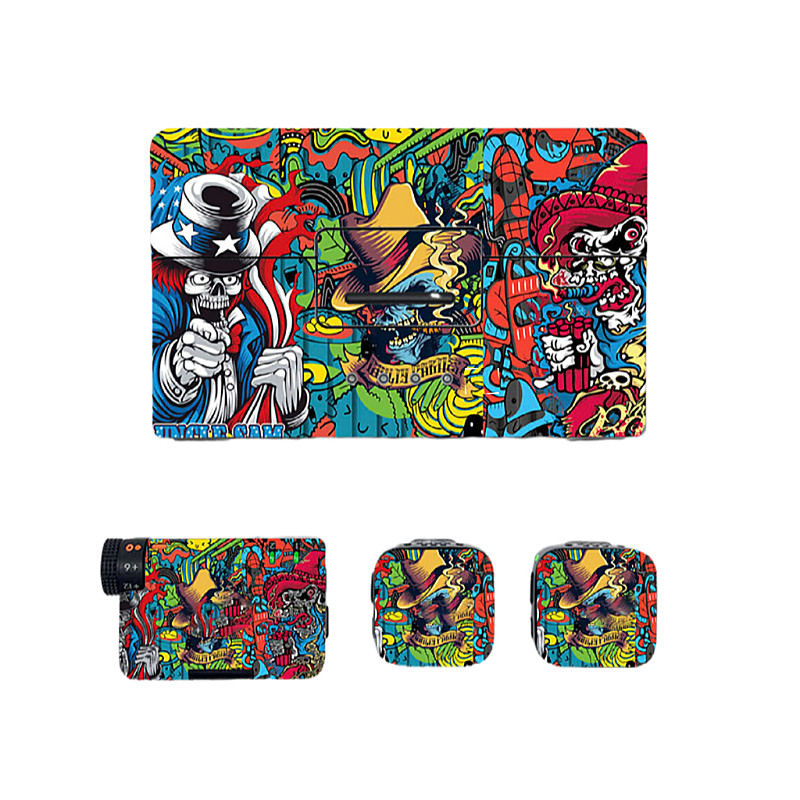CQT For DJI MIC MINI Wireless Microphone Sticker Anti-Scratch All-Wrap Protective Film (A01/A02-Personalized Graffiti)