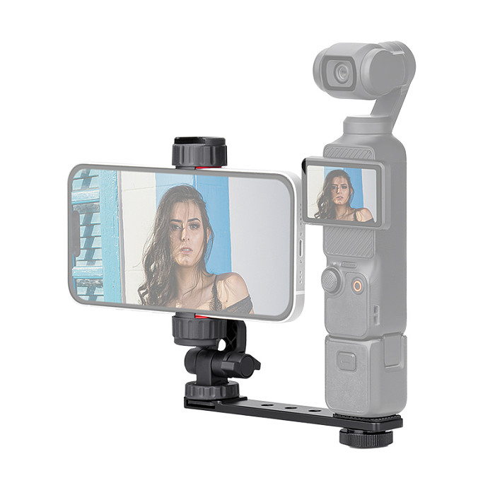 For DJI Pocket 3 One Word Crossbar Bracket Cell Phone Fixed Cold Boot Clip Expansion Adapter Bracket