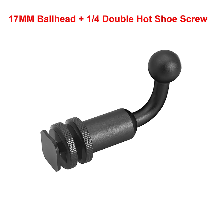 17mm/17.5mm BallHead Adapter for Phone Bracket Holder 1/4 Thread+D88 D66 D43 Magnet Base Rubber Covered 1/4 Screw Hole For Phone