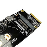 PCIe 5.0 x4 Gen5 128G/bps for NVMe Extension Riser Card M.2 to EDSFF E1.S Adapter for M.2 NGFF Key M (2230)22x80mm NVMe SSD Card