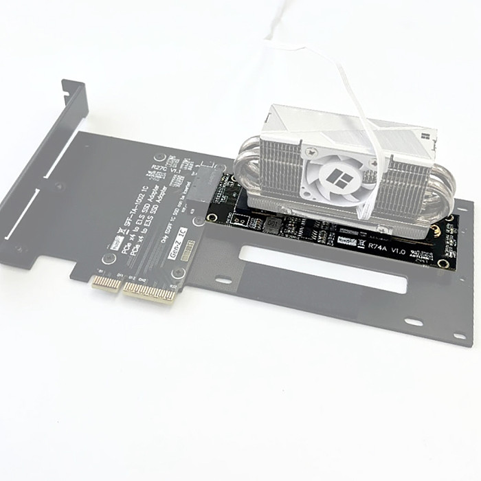 PCIe 5.0 x4 Gen5 128G/bps for NVMe Extension Riser Card M.2 to EDSFF E1.S Adapter for M.2 NGFF Key M (2230)22x80mm NVMe SSD Card