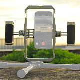 Universal Smartphone Video Rig with Dual Handles Phone Cage Photography Aluminum Case Stabilizer for Video Recording Filmmaking