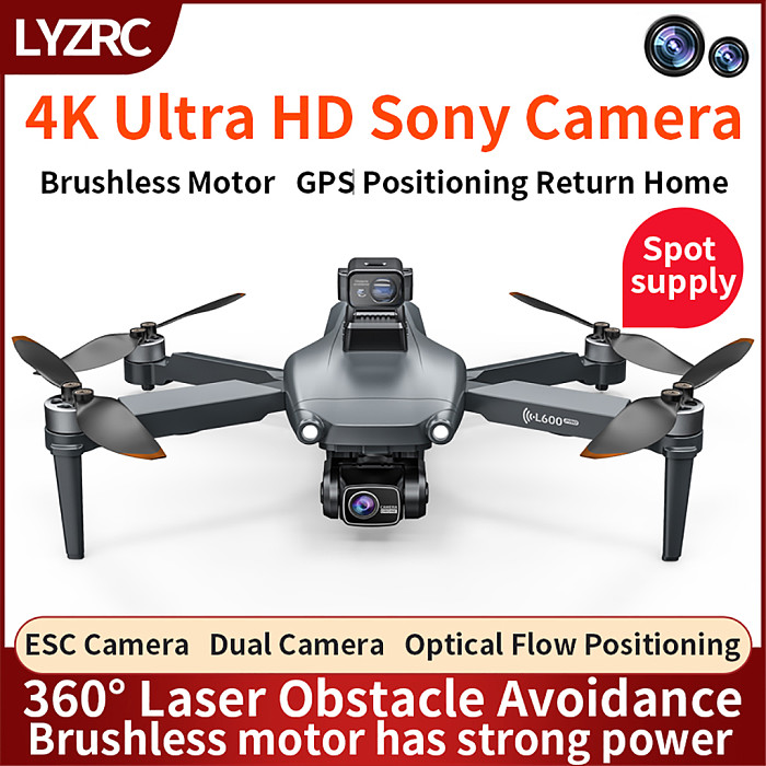 LYZRC L600 PRO GPS Drone 4K Professional 5G WIFI Aerial Photography Aircraft Brushless Motor Foldable RC Quadcopter Drones