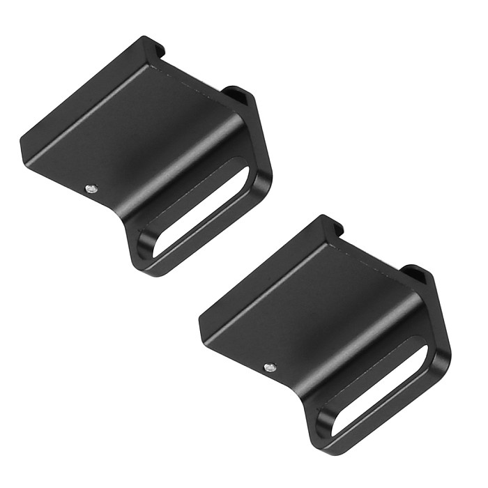 2Pcs Universal Aluminum Alloy Cold Shoe Mount Adapter Base 90 Degree for DSLR Camera Rig Quick Release L Plate Handle 1/4  Screws