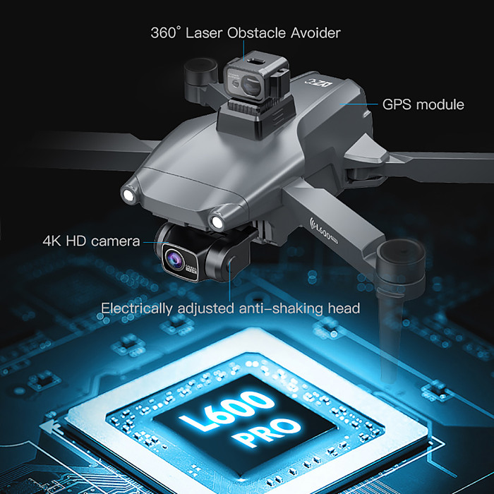 LYZRC L600 PRO GPS Drone 4K Professional 5G WIFI Aerial Photography Aircraft Brushless Motor Foldable RC Quadcopter Drones