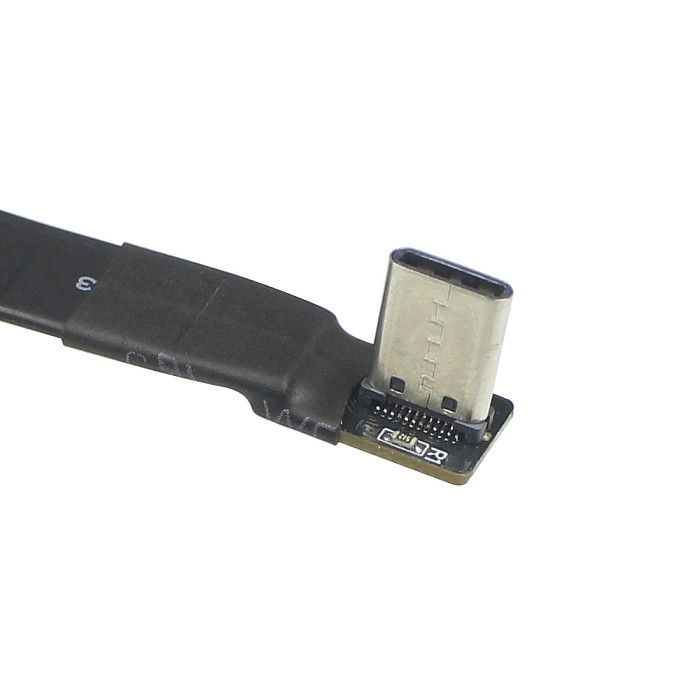 3CM USB 3.0 Type-A Male to USB3.1 Type-C Male Up/Down Angle USB Data Sync Cable Type C Cord Connector Adapter Cable FPC FPV Flat