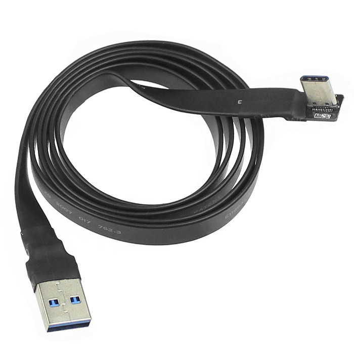 3CM USB 3.0 Type-A Male to USB3.1 Type-C Male Up/Down Angle USB Data Sync Cable Type C Cord Connector Adapter Cable FPC FPV Flat