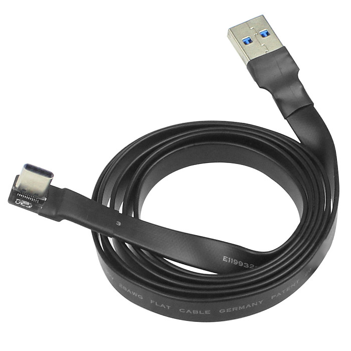 3CM USB 3.0 Type-A Male to USB3.1 Type-C Male Up/Down Angle USB Data Sync Cable Type C Cord Connector Adapter Cable FPC FPV Flat