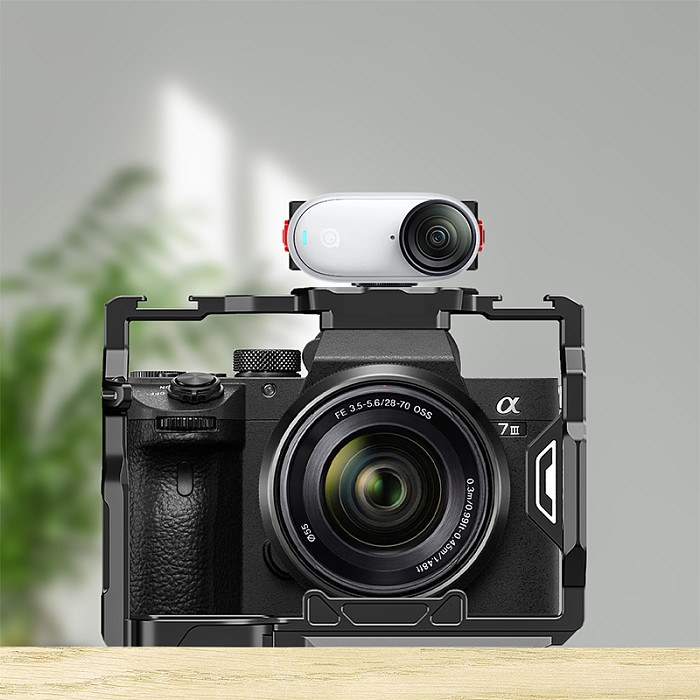 XT-XINTE Magnetic Quick Install Cold Shoe Mount Base Tripod Adapter Sports camera quick release bracket for Insta360 GO 3S / 3 GOPRO 1/4 screw hole DSLR rabbit cage