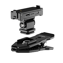 XT-XINTE Quick release Charging bracket Base Adapter Magnetic Fix Mount Expansion with Shoulder strap clip for Insta360 GO 3S / 3 Sports camera