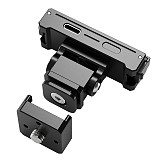 XT-XINTE Sports camera Magnetic Charging quick release bracket Base Adapter with 1/4 Cold Shoe Fix Mount Expansion for Insta360 GO 3S / 3  1/4 screw hole DSLR rabbit cage