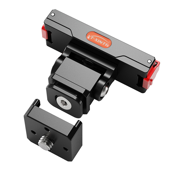 XT-XINTE Sports camera Magnetic Charging quick release bracket Base Adapter with 1/4 Cold Shoe Fix Mount Expansion for Insta360 GO 3S / 3  1/4 screw hole DSLR rabbit cage