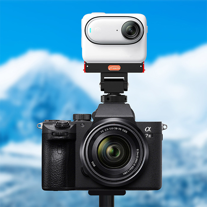 XT-XINTE Magnetic Quick Install Cold Shoe Base Adapter Sports camera quick release bracket For Insta360 GO 3S/3 camera Accessories