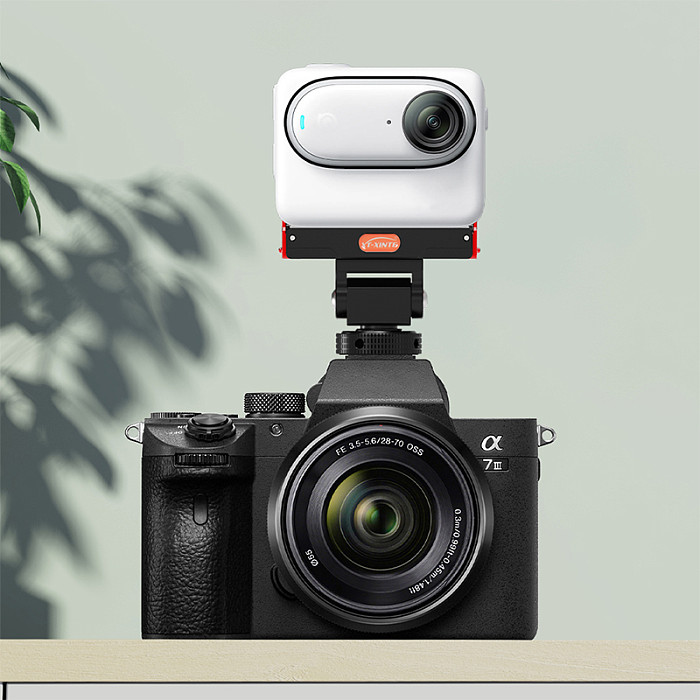 XT-XINTE Magnetic Quick Install Cold Shoe Base Adapter Sports camera quick release bracket For Insta360 GO 3S/3 camera Accessories