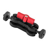 For GoPro13 BGNING Multi-Function Dual Ball Head Hot Shoe 1/4  Tripod Magic Arm Mount Adapter DSLR Camera Accessory for Monitor LED Light