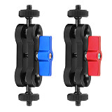 For GoPro13 BGNING Multi-Function Dual Ball Head Hot Shoe 1/4  Tripod Magic Arm Mount Adapter DSLR Camera Accessory for Monitor LED Light