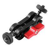 For GoPro13 BGNING Multi-Function Dual Ball Head Hot Shoe 1/4  Tripod Magic Arm Mount Adapter DSLR Camera Accessory for Monitor LED Light