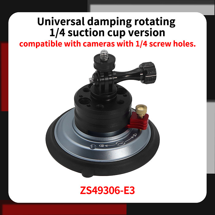 XT-XINTE 4 Inch Aluminum Car vacuum suction cup Camera Mount for DJI OSMO 360 POCKET 3/POCKET4 / action 5pro / Insta360 X4 / GOPRO 13 Sports Camera