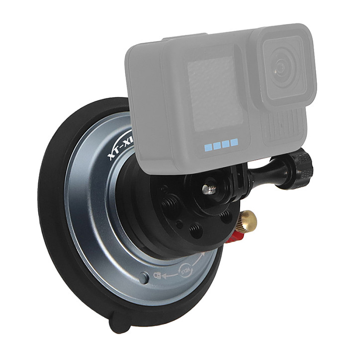XT-XINTE 4 Inch Aluminum Car vacuum suction cup Camera Mount for DJI OSMO 360 POCKET 3/POCKET4 / action 5pro / Insta360 X4 / GOPRO 13 Sports Camera