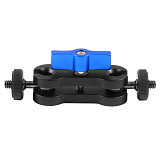 For GoPro13 BGNING Multi-Function Dual Ball Head Hot Shoe 1/4  Tripod Magic Arm Mount Adapter DSLR Camera Accessory for Monitor LED Light