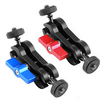 For GoPro13 BGNING Multi-Function Dual Ball Head Hot Shoe 1/4  Tripod Magic Arm Mount Adapter DSLR Camera Accessory for Monitor LED Light
