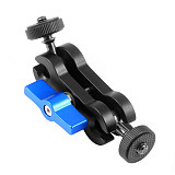 For GoPro13 BGNING Multi-Function Dual Ball Head Hot Shoe 1/4  Tripod Magic Arm Mount Adapter DSLR Camera Accessory for Monitor LED Light