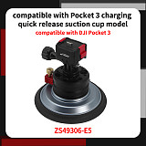 XT-XINTE 4 Inch Aluminum Car vacuum suction cup Camera Mount for DJI OSMO 360 POCKET 3/POCKET4 / action 5pro / Insta360 X4 / GOPRO 13 Sports Camera