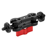 For GoPro13 BGNING Multi-Function Dual Ball Head Hot Shoe 1/4  Tripod Magic Arm Mount Adapter DSLR Camera Accessory for Monitor LED Light