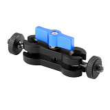 For GoPro13 BGNING Multi-Function Dual Ball Head Hot Shoe 1/4  Tripod Magic Arm Mount Adapter DSLR Camera Accessory for Monitor LED Light