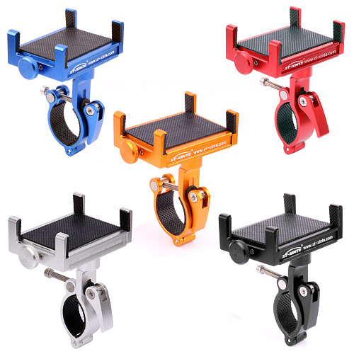 XT-XINTE Rotatable CNC Bike Motorcycle Aluminum Phone Bracket Handlebar Mount Holder Color Random