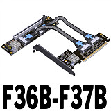 ADT-Link PCIe 4.0 x16 MCIO Graphics Card Split Extension Riser Cable GEN4 PCI-E X16 to One-to-Two X8 Split Adapter Card SFF-TA-1016