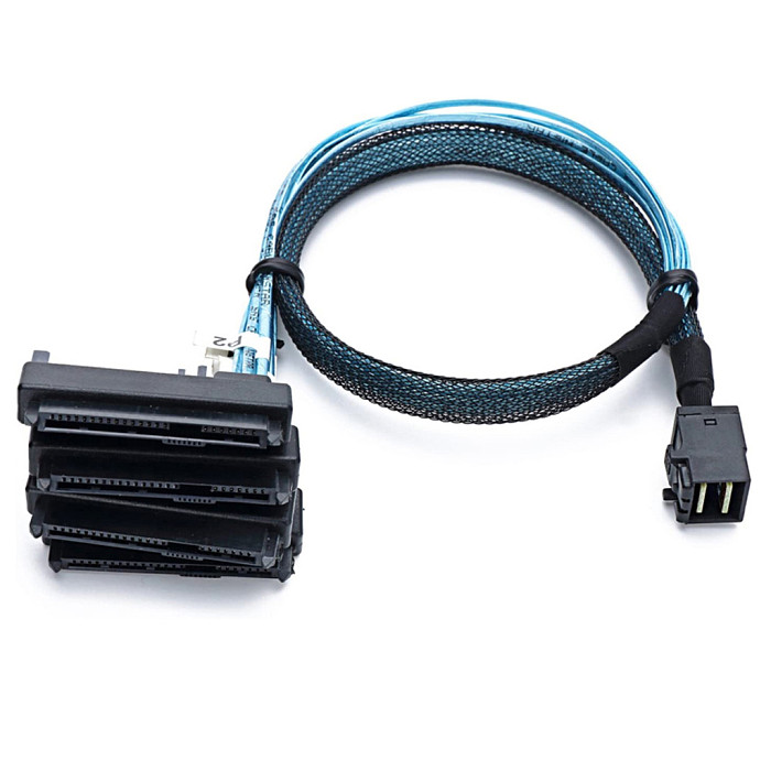 SAS SATA Cable MINI SAS HD SFF-8643 to 4 SFF-8482 2-in-1 server high-speed connector cable Hard Drive Splitter