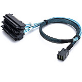 SAS SATA Cable MINI SAS HD SFF-8643 to 4 SFF-8482 2-in-1 server high-speed connector cable Hard Drive Splitter